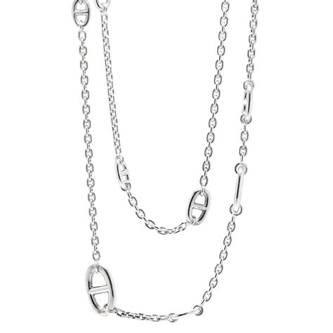 Sterling Silver Farandole Long Necklace, 160 cm w/ Box .